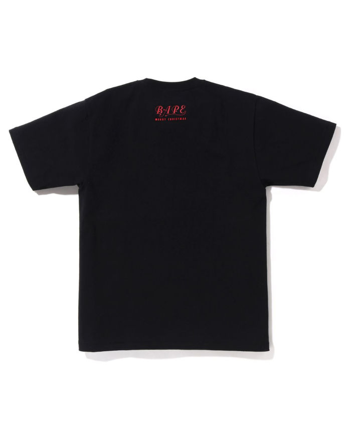 A Bathing Ape Christmas Busy With Work Tee In Black