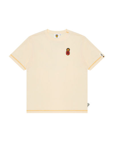 A Bathing Ape Baby Milo print tee In Beige