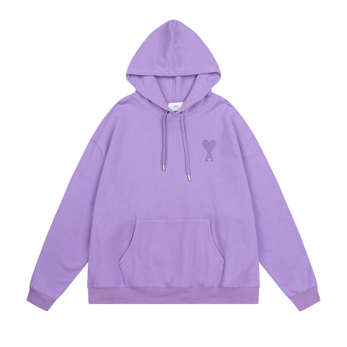 AMI Classic Logo Hoodie Purple