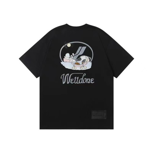 WE11DONE Cow Print Tee Black