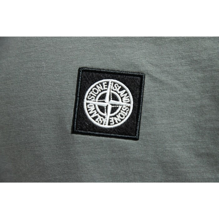 Stone Island Logo Tee In Green