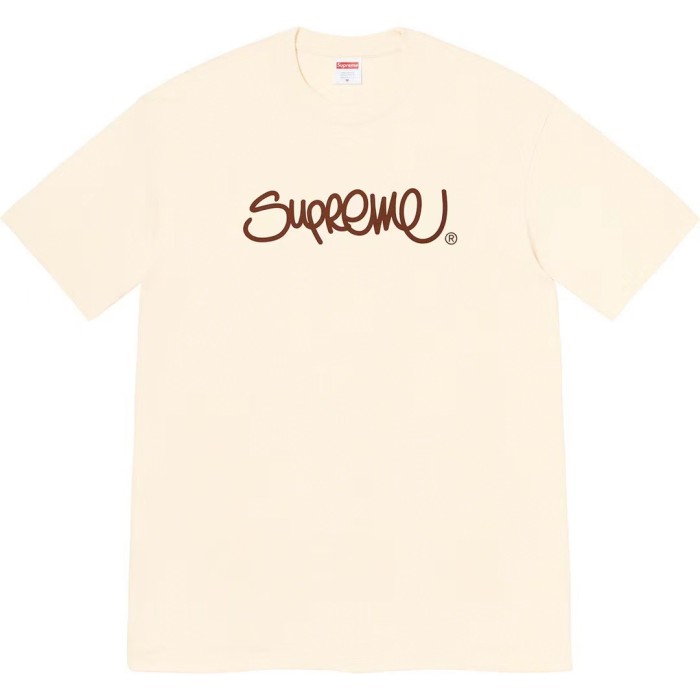 Supreme Handstyle Tee Cream