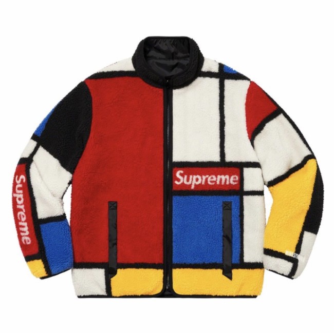 Supreme Reversible Colorblocked Jacket Red
