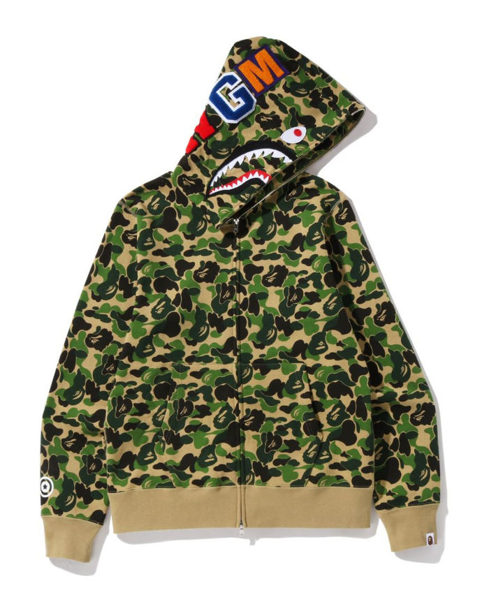 A Bathing Ape  Camo Shark Full Zip Hoodie