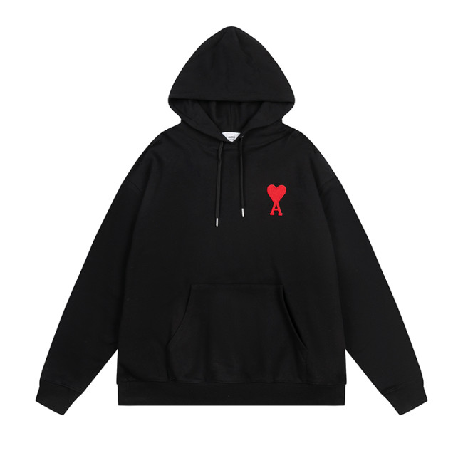 AMI Classic Logo Hoodie Black