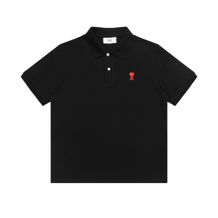 AMI Small Logo Short Sleeve Shirt Black