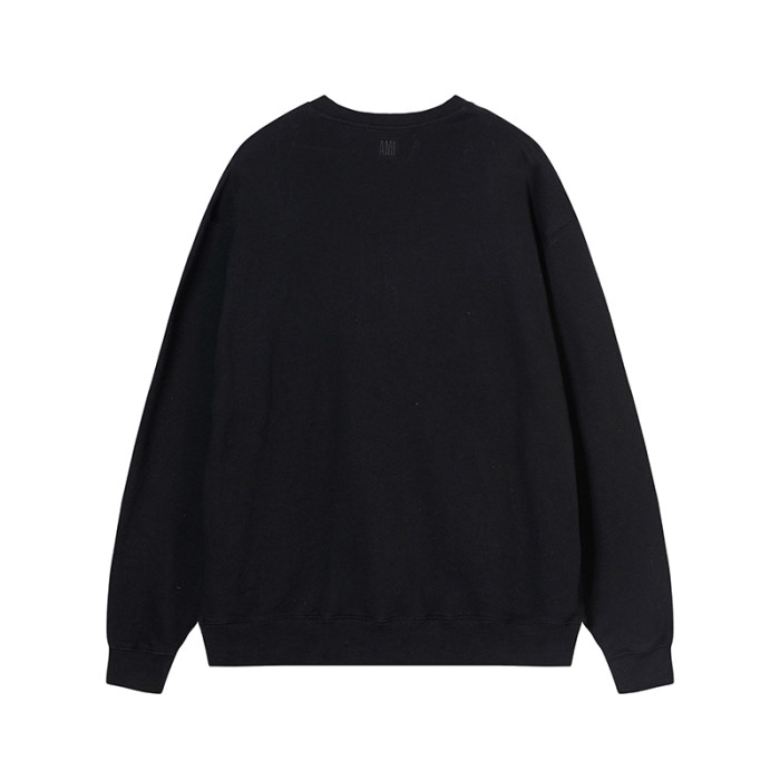 AMI Classic Logo Crewneck Hoodie Black