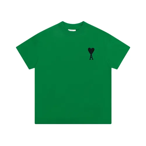 AMI Black Logo Tee Dark Green