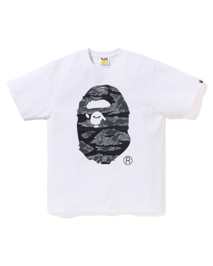 A Bathing Ape Tiger Camo Ape Head Tee