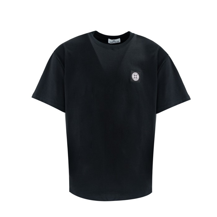 Stone Island Logo Tee In Black