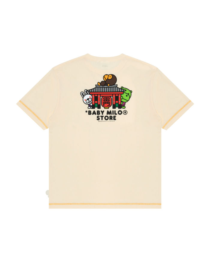 A Bathing Ape Baby Milo print tee In Beige