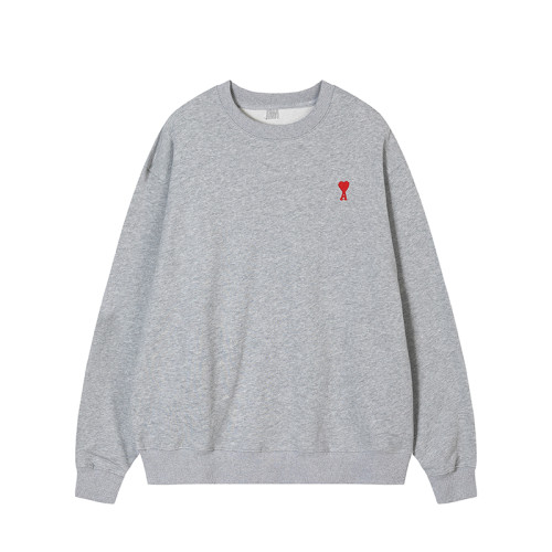 AMI  Small Logo Crewneck Hoodie Grey