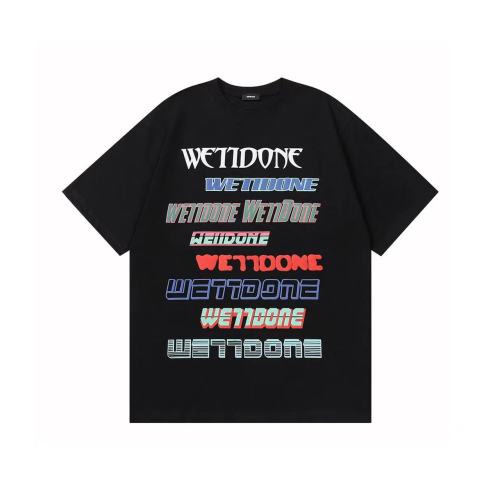 WE11DONE Colorful Barrage Print Tee Black