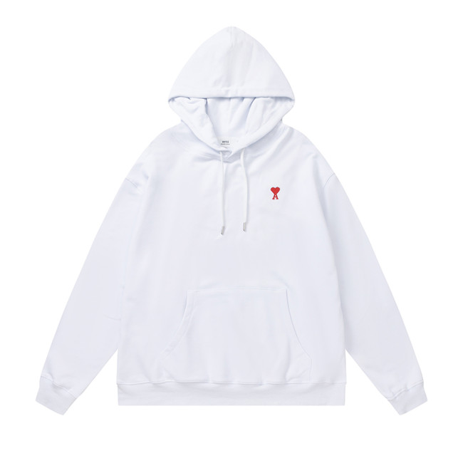 AMI  Small Logo Hoodie White