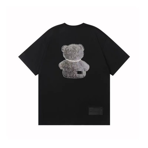 WE11DONE Reflective Teddy Bear Print Tee Black