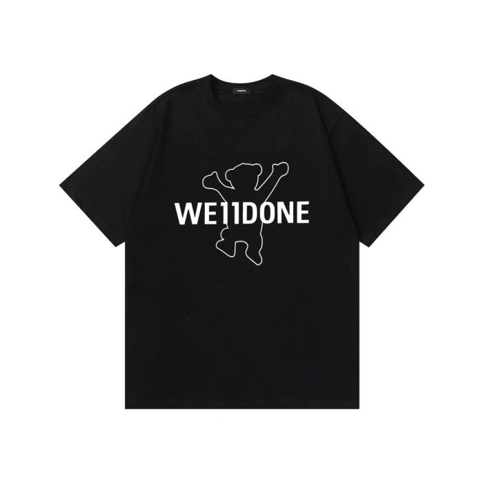 WE11DONE Bear Print Tee Black