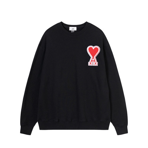 AMI  Big Logo Crewneck Hoodie Black