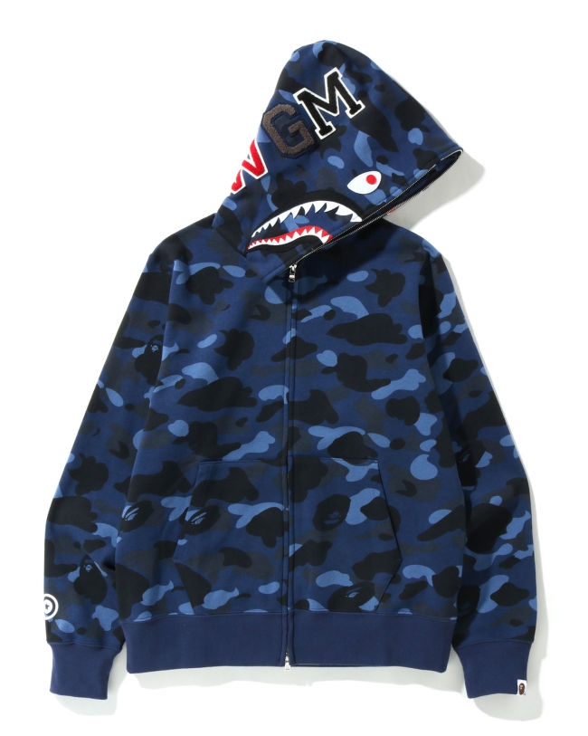 A Bathing Ape Color Camo Shark Full Zip Hoodie