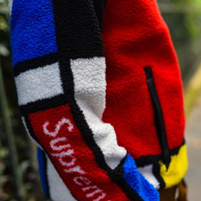 Supreme Reversible Colorblocked Jacket Red