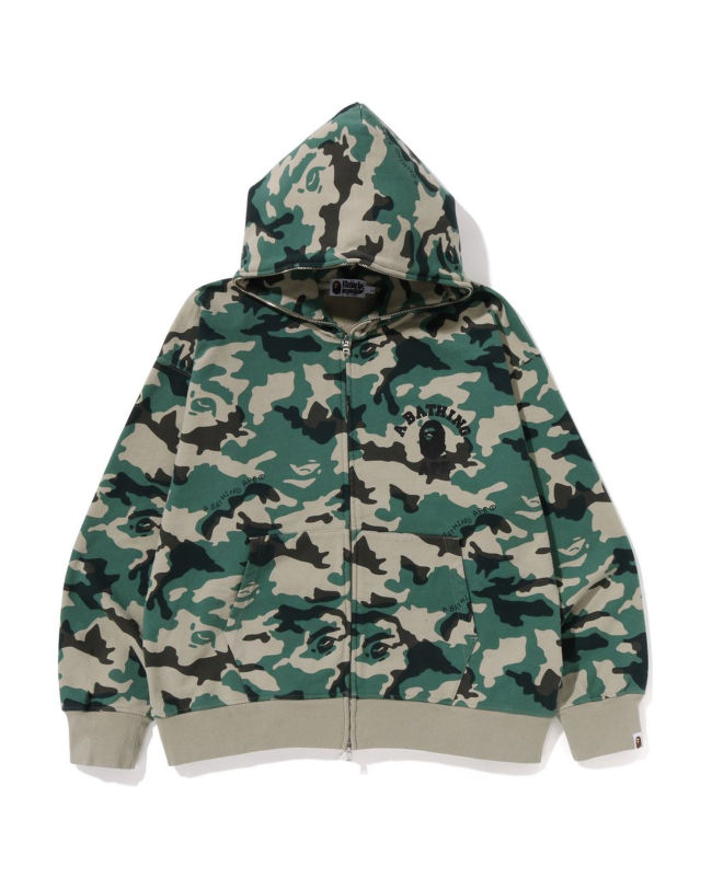 A Bathing Ape Woodland Camo Loose Fit Full Zip Hoodie
