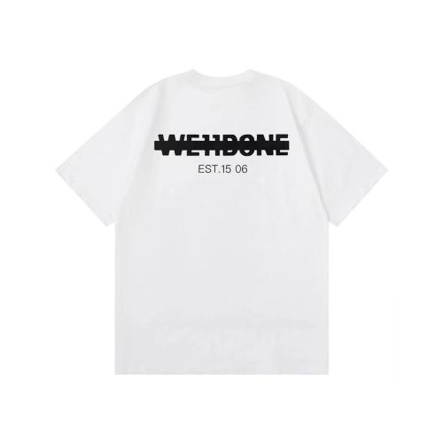 WE11DONE Fuzzy Letters Print Tee White