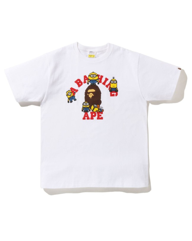 A Bathing Ape X Minions Tee In White