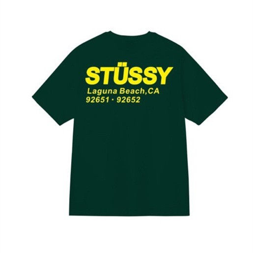 STUSSY BIG LOGO TEE GREEN