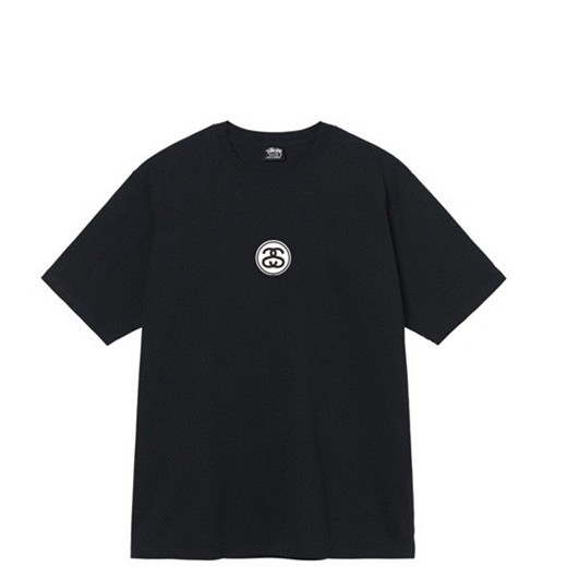 STUSSY DOUBLE S LOGO TEE BLACK