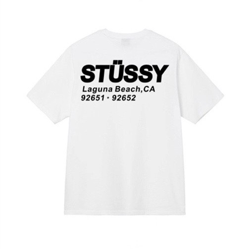 STUSSY BIG LOGO TEE WHITE