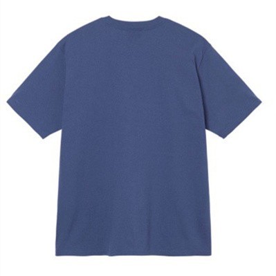 STUSSY METAL CUBE PRINT TEE NAVY