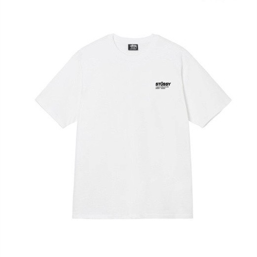 STUSSY BIG LOGO TEE WHITE
