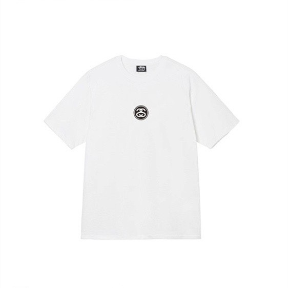 STUSSY DOUBLE S LOGO TEE WHITE