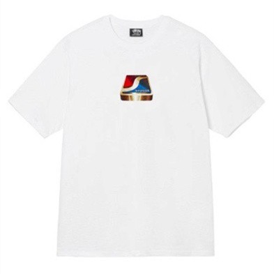 STUSSY METAL CUBE PRINT TEE WHITE