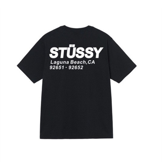 STUSSY BIG LOGO TEE BLACK