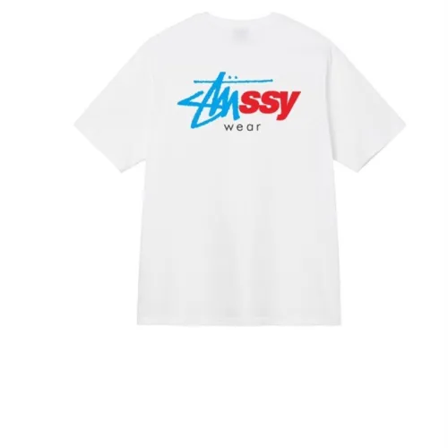 STUSSY LOGO TEE WHITE