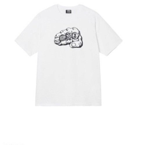 STUSSY FIST RING PRINT TEE WHITE
