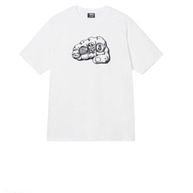 STUSSY FIST RING PRINT TEE WHITE