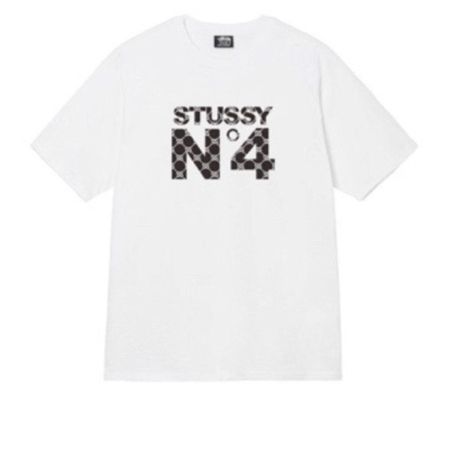 STUSSY NO.4  LOGO TEE WHITE