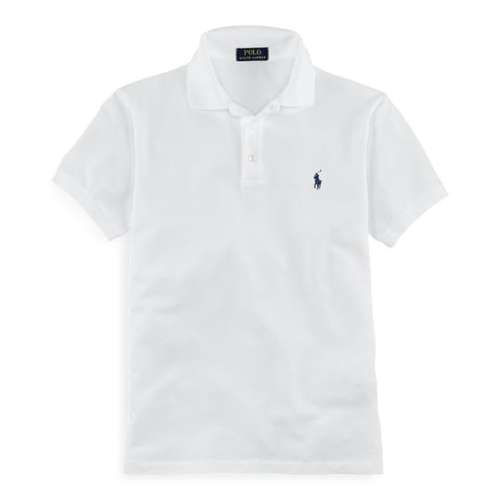 Ralph Lauren Slim Fit Stretch Mesh Polo White/Navy