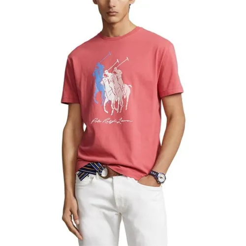 Ralph Lauren Multi Logo Tee Red Sky