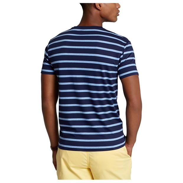 Ralph Lauren Thin Stripe Tee Navy/Royal