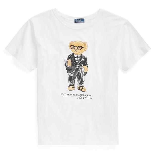 Ralph Lauren Bear Jersey Tee White