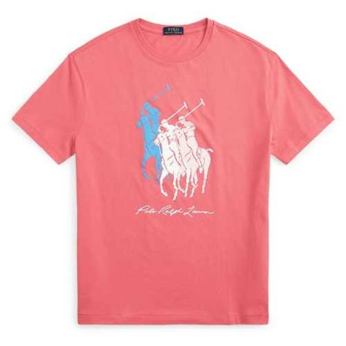 Ralph Lauren Multi Logo Tee Red Sky