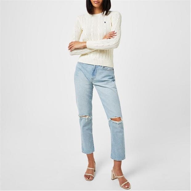 Ralph Lauren Julianna Crewneck Sweater Cream