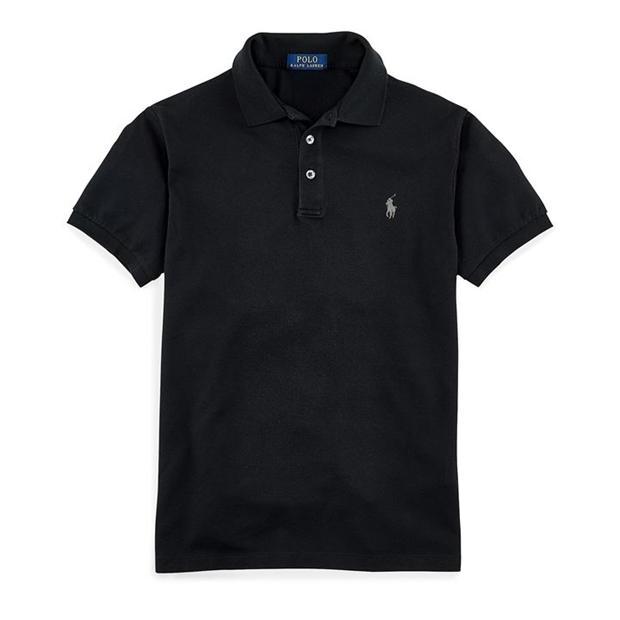 Ralph Lauren Slim Fit Stretch Mesh Polo Black