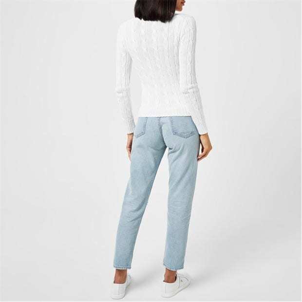 Ralph Lauren Julianna Crewneck Sweater White