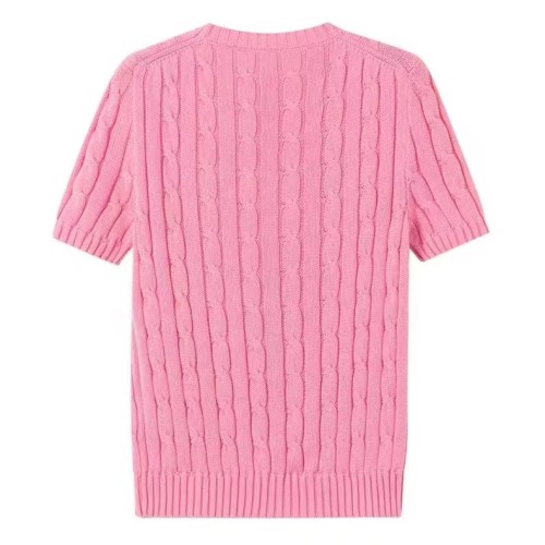 Ralph Lauren Short Sleeve Crewneck Knitted T-shirt Pink