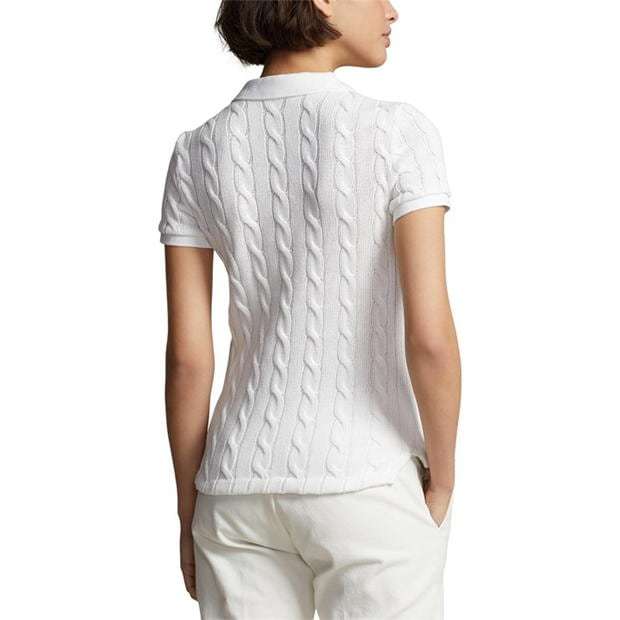 Ralph Lauren Cable Polo White