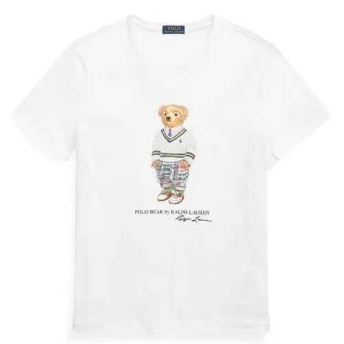 Ralph Lauren Bear Print Tee White Bear