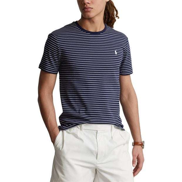 Ralph Lauren Striped PP Tee Navy/White